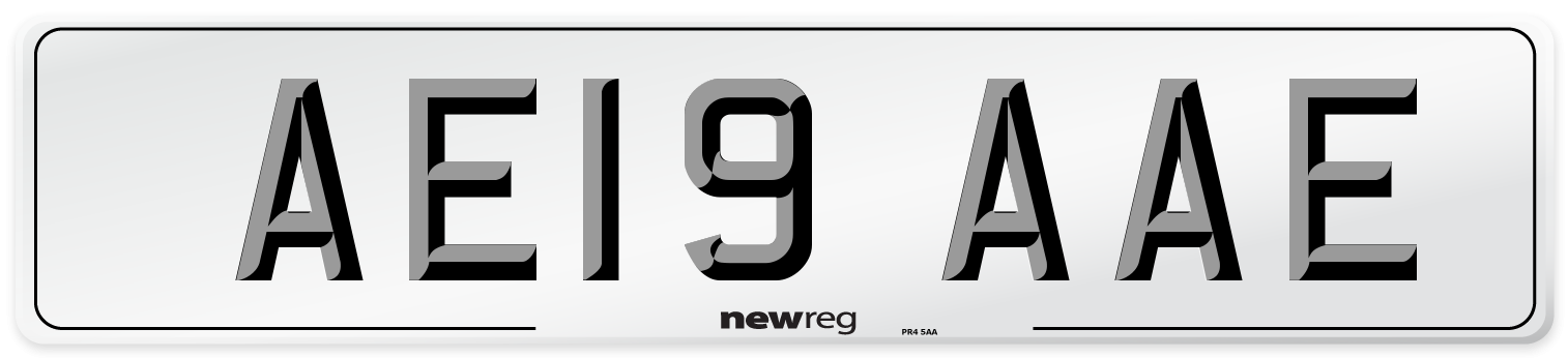 AE19 AAE Number Plate from New Reg